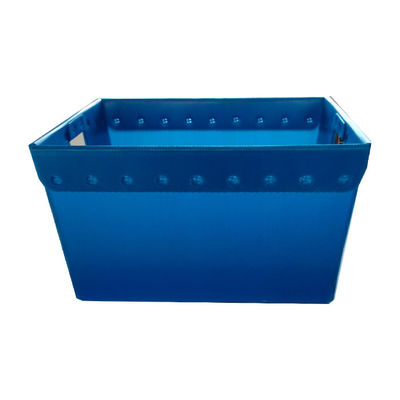Biru Polypropylene Mail Tote 4mm Plastik Bergelombang Dengan Tali Baja