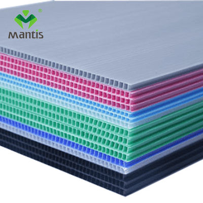 Lembar Correx Putih Polypropylene 4mm 2mm Lembaran Plastik Bergelombang