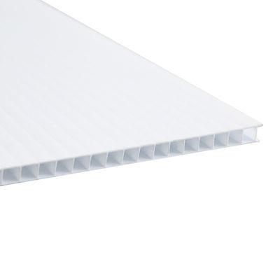 Lembaran Plastik Twinwall Bergelombang 12mm Polypropylene Blank Coroplast