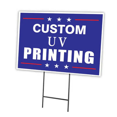 Coroplast Yard Signs Tanda Plastik Bergelombang Polypropylene Disesuaikan