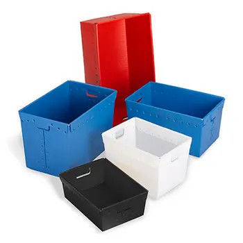 PP Postal Mail Tote Hollow Boxes Bins Kaku Disesuaikan Dengan Pegangan