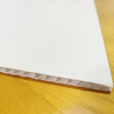 Lembar Coroplast Putih Daur Ulang 10mm Lembaran Plastik Bergelombang Kosong