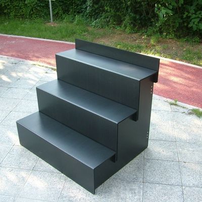 Black Coroplast Floral Display Stand PP Plastik Bergelombang 4 Langkah Tahan Lama