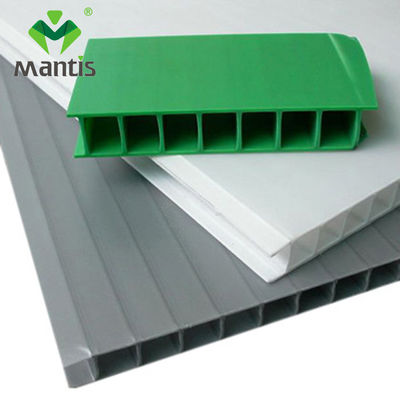 Merah 1.6mm PP Lembar Berongga Corflute Coroplast Lembar Polypropylene Bergalur