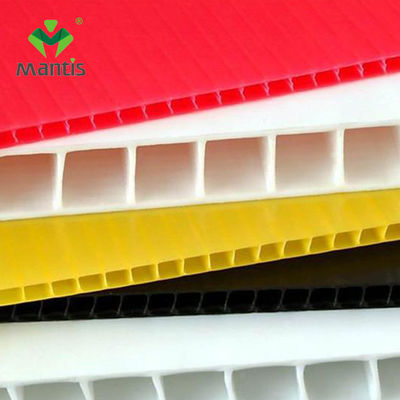 Warna PP Hollow Sheet 1.6mm-12mm Tebal Lembar Coroplast Kosong