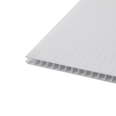 Lembaran Plastik Twinwall Bergelombang 12mm Polypropylene Blank Coroplast