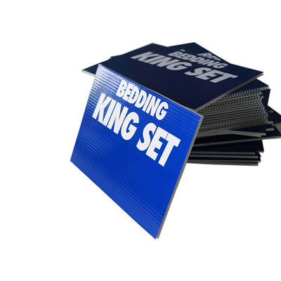 18x24 Ramah Lingkungan PP Polypropylene Corflute Yard Sign Dengan Taruhan H
