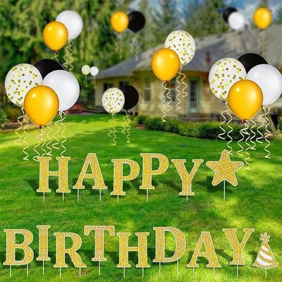 Halaman Luar Kustom Menandatangani Kartu Halaman Selamat Ulang Tahun Dengan Taruhan