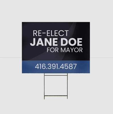 Tanda halaman plastik bergelombang PP yang ringan dan tahan cuaca