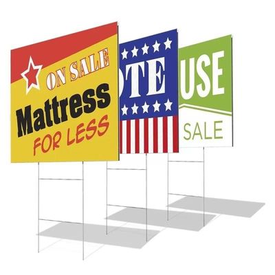 PP Corflute Sign Corrugated Plastic Yard Coroplast Sign Ringan Disesuaikan