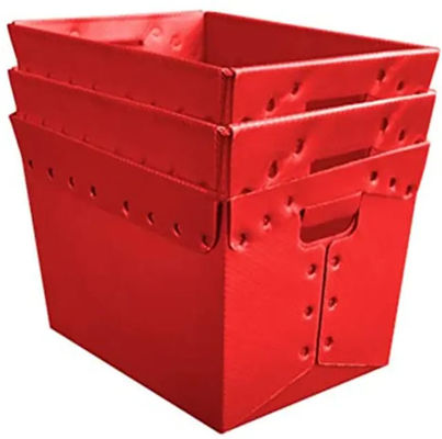 PP Mail Tote Kotak Plastik Bergelombang Disesuaikan Lipat Waterproof Ringan