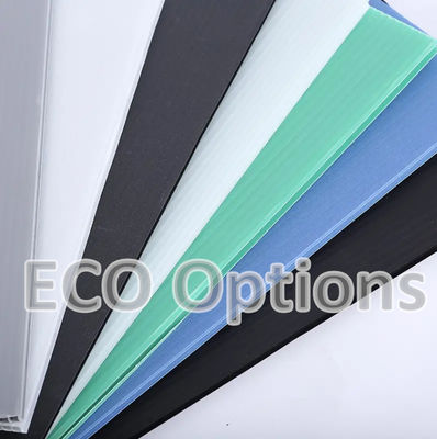 Daur ulang PP lembaran plastik bergelombang Corflute Board Disesuaikan pelindung ECO