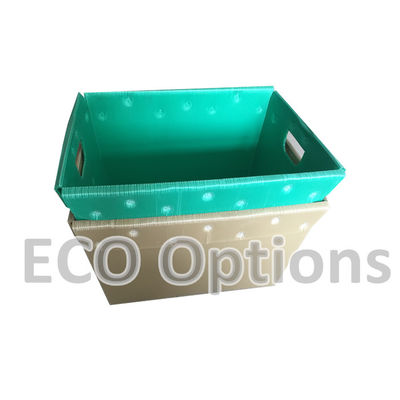 Daur Ulang PP Kotak Plastik Bergelombang Kotak Kemasan Coroplast Custom Foldable ECO